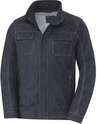 Ross & Cole Lederjacke Dunkelblau/Blau/Hellblau