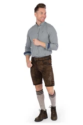 Hatico Trachtenhemd Style MELCHOR dunkelblau/tanne