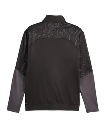 PUMA Sweatjacke individual Winterized Jacke Grau/Schwarz/Dunkelgrau