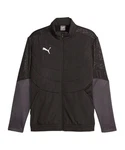 PUMA Sweatjacke individual Winterized Jacke Grau/Schwarz/Dunkelgrau