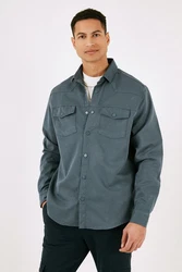 Buratti Langarmhemd Regular Fit Blau/Hellgrau/Grau/Hellblau/Dunkelgrün