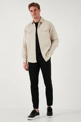 Buratti Langarmhemd Regular Fit Beige/Khaki