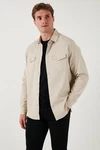 Buratti Langarmhemd Regular Fit Beige/Khaki Buratti Langarmhemd Regular Fit Beige/Khaki
