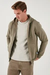Buratti Sweatshirt Regular Fit Khaki/Dunkelgrün/Beige