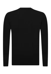 Jacey Quinn Sweatshirt V-Neck Pullover Schwarz/Beige/Lila