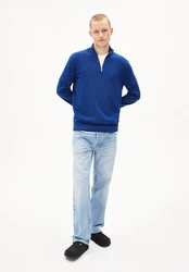 Armedangels Strickpullover FAABES Blau/Dunkelblau