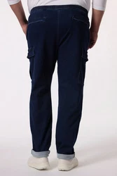 Men Plus 5-Pocket Jeans Cargo Regular Fit Dunkelblau/Blau
