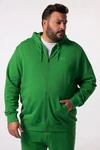Men Plus Sweatshirt Kapuzen-Sweatjacke Basic Grün