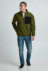Blend Fleecejacke BLEND BHSweatshirt Dunkelgrün