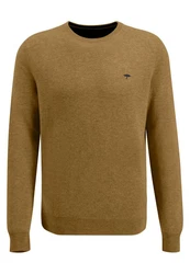 Fynch-Hatton Strickpullover O-Neck Khaki/Dunkelgrün/Braun