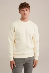 WE Fashion Sweater Khaki/Beige/Weiß