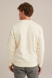 WE Fashion Sweater Khaki/Beige/Weiß