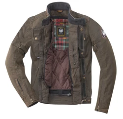 Merlin Motorradjacke Barton II Khaki/Dunkelgrün/Braun