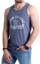 Jack & Jones Tanktop mit Print (2er-Pack) Blau/Grau/Dunkelblau/Rot