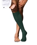 FALKE Kniestrümpfe No. 10 Pure Fil d'Écosse Grün/Dunkelgrün