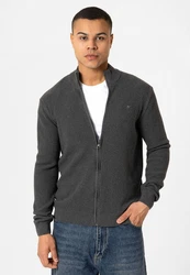 Williot Cardigan Attilio Dunkelgrau/Grau/Hellgrau