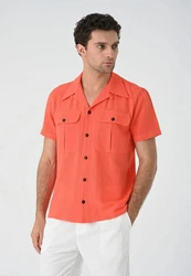Antioch Blusenshirt Orange/Dunkelrot