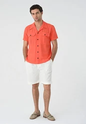 Antioch Blusenshirt Orange/Dunkelrot
