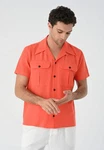 Antioch Blusenshirt Orange/Dunkelrot