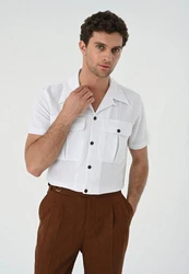 Antioch Blusenshirt Weiß/Grau/Dunkelblau/Creme