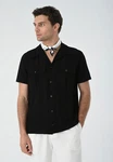 Antioch Blusenshirt Schwarz/Dunkelrot