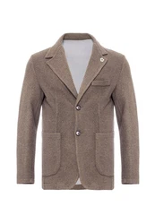 Antioch Winterjacke Lapel Collar Basic Jacket Braun/Grau/Beige/Khaki