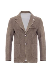 Antioch Winterjacke Lapel Collar Basic Jacket Braun/Grau/Beige/Khaki
