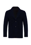 Antioch Winterjacke Lapel Collar Basic Jacket Dunkelblau/Hellblau