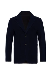 Antioch Winterjacke Lapel Collar Basic Jacket Dunkelblau/Hellblau