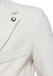 Antioch Winterjacke Lapel Collar Basic Jacket Weiß/Creme