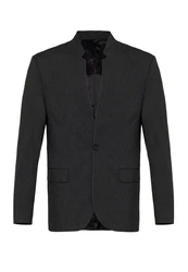 Antioch Winterjacke Slim Fit Stand Collar Jacket Dunkelgrau/Grau