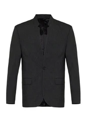 Antioch Winterjacke Slim Fit Stand Collar Jacket Dunkelgrau/Grau