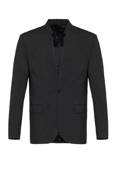 Antioch Winterjacke Slim Fit Stand Collar Jacket Dunkelgrau/Grau