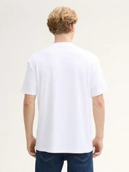 TOM TAILOR Denim T-Shirt Relaxed Fit mit Brusttasche Weiß/Creme