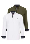 Williot Blusenshirt Delmer Dunkelgrün/Creme/Beige/Weiß/Dunkelblau