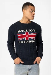 Williot Sweatshirt Julieta Blau/Dunkelblau/Beige/Braun/Weiß/Schwarz