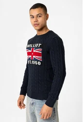 Williot Sweatshirt Julieta Blau/Dunkelblau/Beige/Braun/Weiß/Schwarz