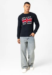 Williot Sweatshirt Julieta Blau/Dunkelblau/Beige/Braun/Weiß/Schwarz