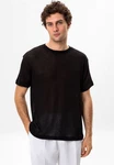 Antioch Poloshirt Relaxed Fit T-Shirt Schwarz/Dunkelbraun