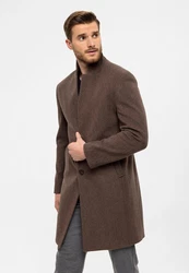 Antioch Winterjacke Standing Collar Braun/Grau/Dunkelbraun/Dunkelrot