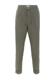7/8-Strandhose Elastic and High Waist - Linen Blended - Regular Fit