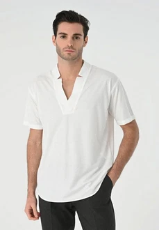 Antioch Blusenshirt High Collar Short Sleeve Shirt Weiß/Creme Antioch Blusenshirt High Collar Short Sleeve Shirt Weiß/Creme