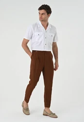 Antioch Blusenshirt Lapel Collar Short Sleeve Weiß/Creme