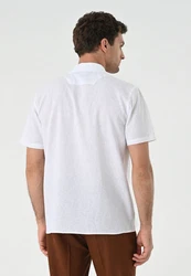 Antioch Blusenshirt Lapel Collar Short Sleeve Weiß/Creme