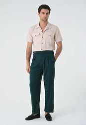 Antioch Blusenshirt Lapel Collar Short Sleeve Beige/Khaki/Weiß
