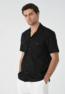 Antioch Blusenshirt Lapel Collar Short Sleeve Antioch Blusenshirt Lapel Collar Short Sleeve