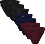 BRUBAKER Slip Herren Unterhose aus Baumwolle Dunkelblau/Lila/Dunkelrot