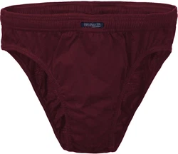 BRUBAKER Slip Herren Unterhose aus Baumwolle Dunkelrot/Lila/Bordeaux