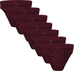 BRUBAKER Slip Herren Unterhose aus Baumwolle Dunkelrot/Lila/Bordeaux