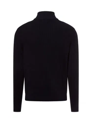 Nils Sundström Strickpullover Dunkelblau/Schwarz